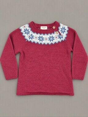Neck & Neck 4-5Y Wool Cashmere Fair Isle Sweater Made Portugal